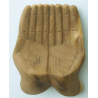 Bol main de prière en bois sculpté