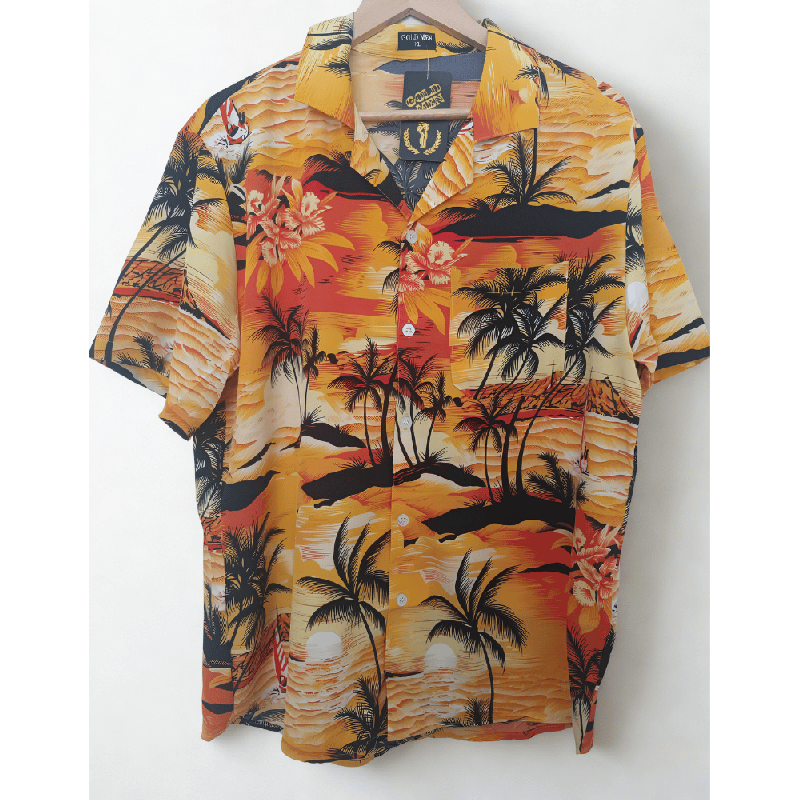 Chemise tropicale orange