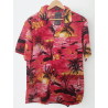 Chemise tropicale rouge