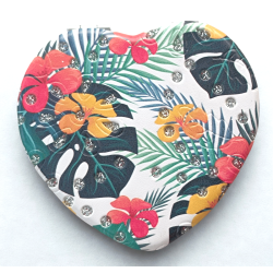 Miroir poche motifs floraux