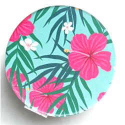Miroir poche  fleurs hibiscus