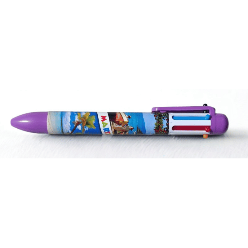 Stylo bille 6 couleurs Martinique